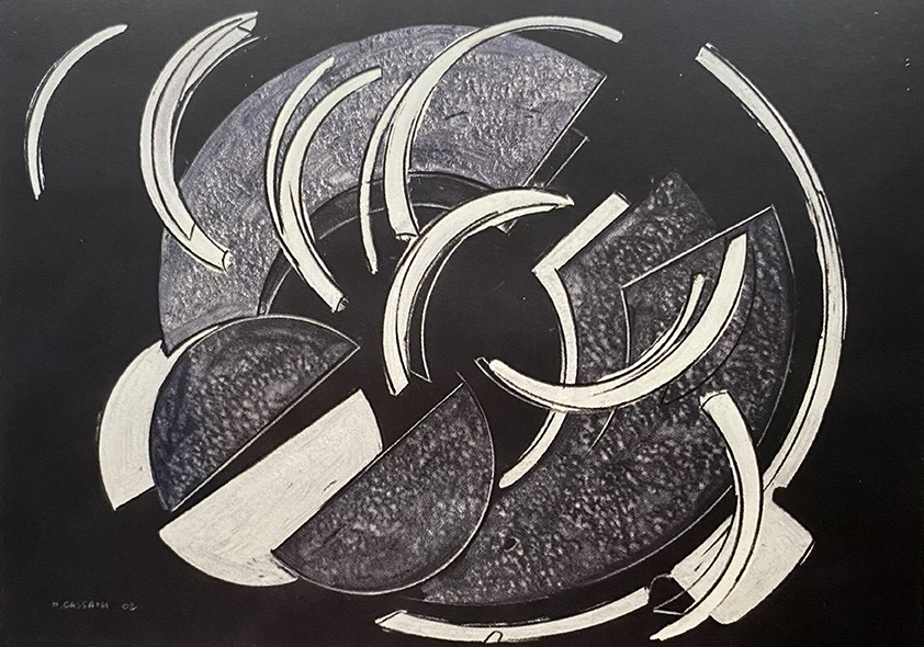 2002, disegno, tecnica mista su cartoncino nero, cm.50x70.